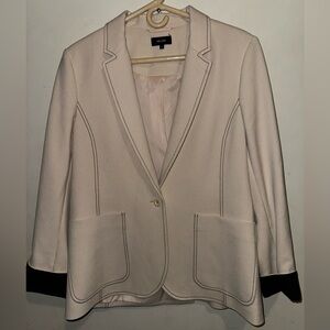 NWOT Me+Em Statement Stitch Blazer in Cream